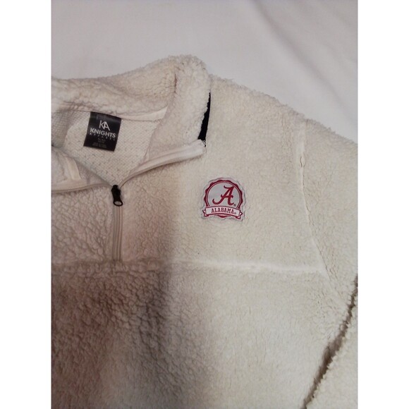 Women's Knights Athletic   White Sherpa Pullover 1/4 Zip Size 16/18 - Picture 5 of 15